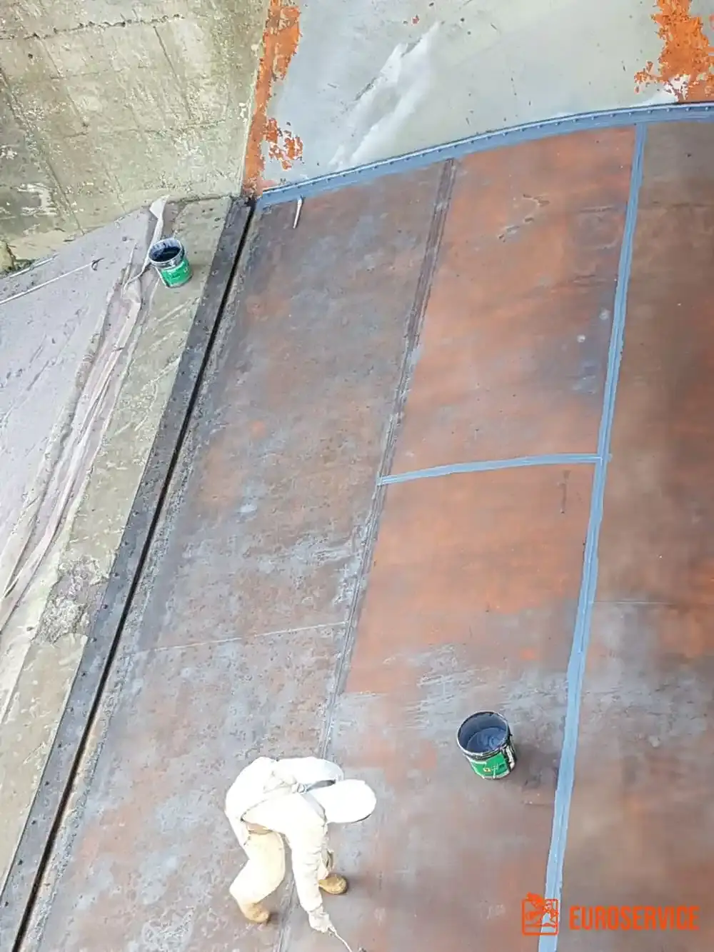 Sabbiatura e verniciatura dello Scolmatore dell'Arno – fase di cantiere 6
