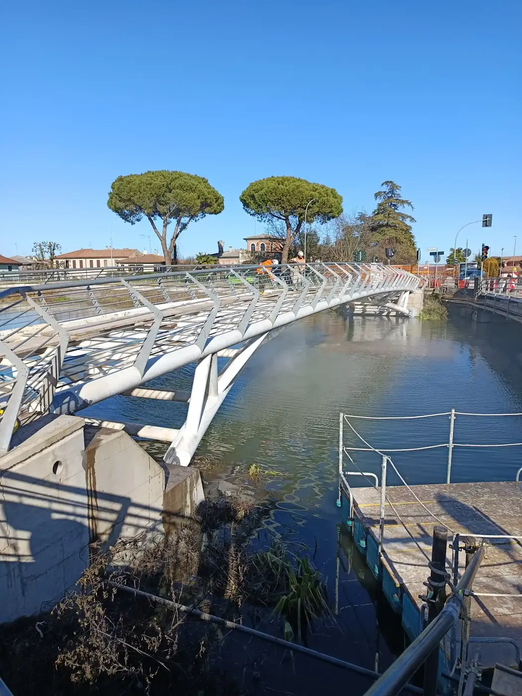 Verniciatura del ponte Calatrava ad Adria – fase di cantiere 5