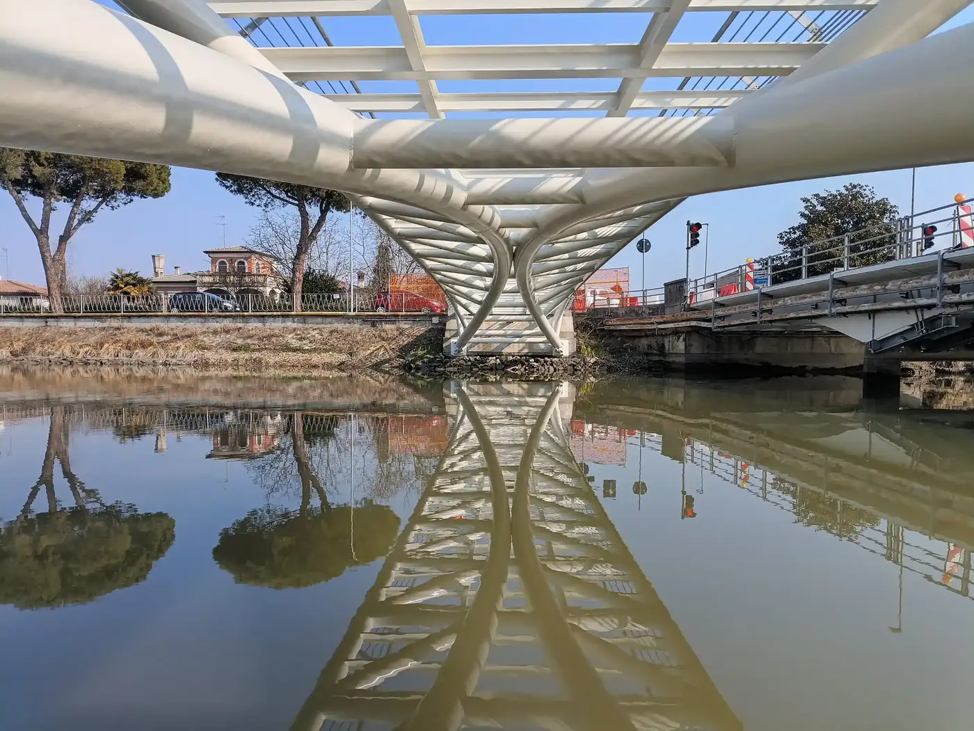 Verniciatura del ponte Calatrava ad Adria – fase di cantiere 7
