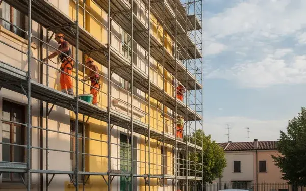 Tinteggiatura esterna palestra di Rovigo