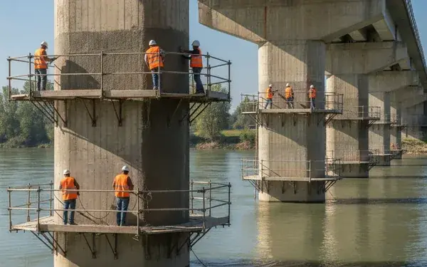Risanamento dei piloni del ponte