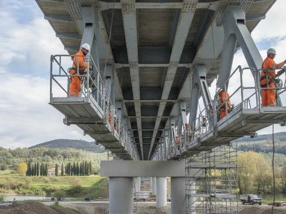 Manutenzione di un viadotto in acciaio